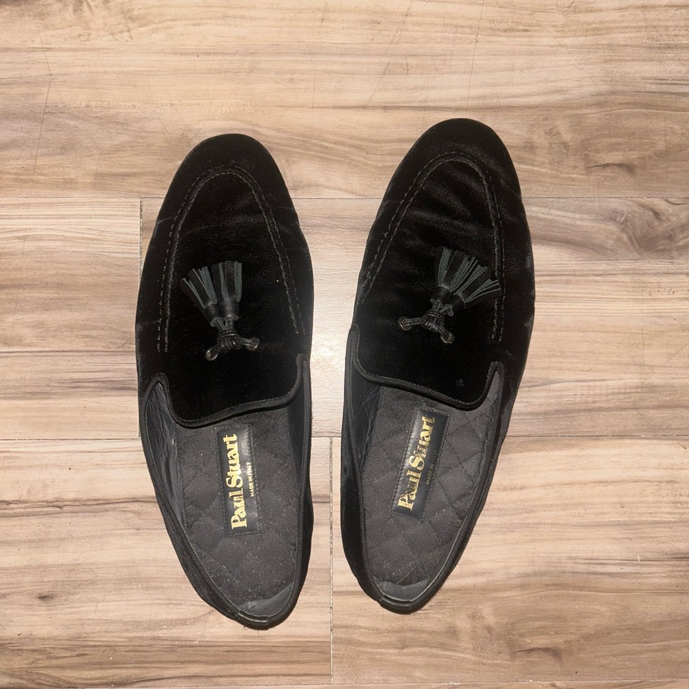 Paul Stuart Black Men's Loafers Velvet Size 9 MSRP $395